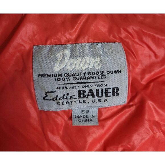 Eddie Bauer Goose Down 550 Pink Red Puffer Coat SMALL Petite Ski Winter Snow S - Picture 5 of 8